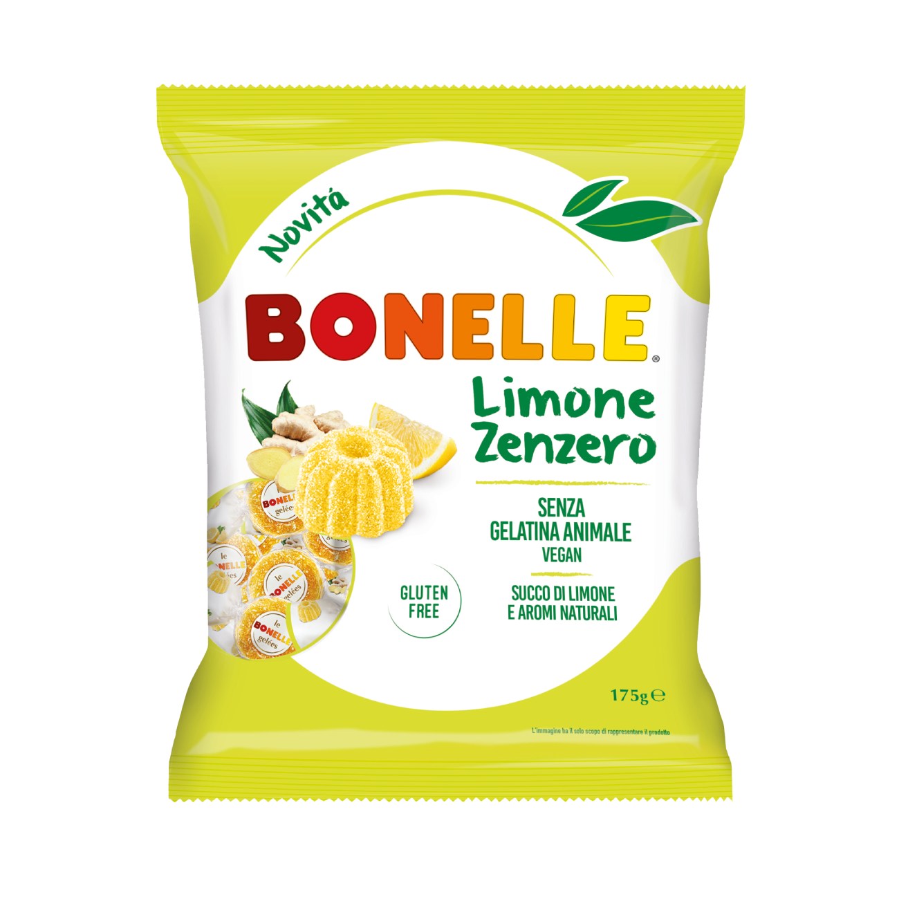 Tarretised sidruni- ja ingverimaitselised kommid Limone Zenzero, 175g