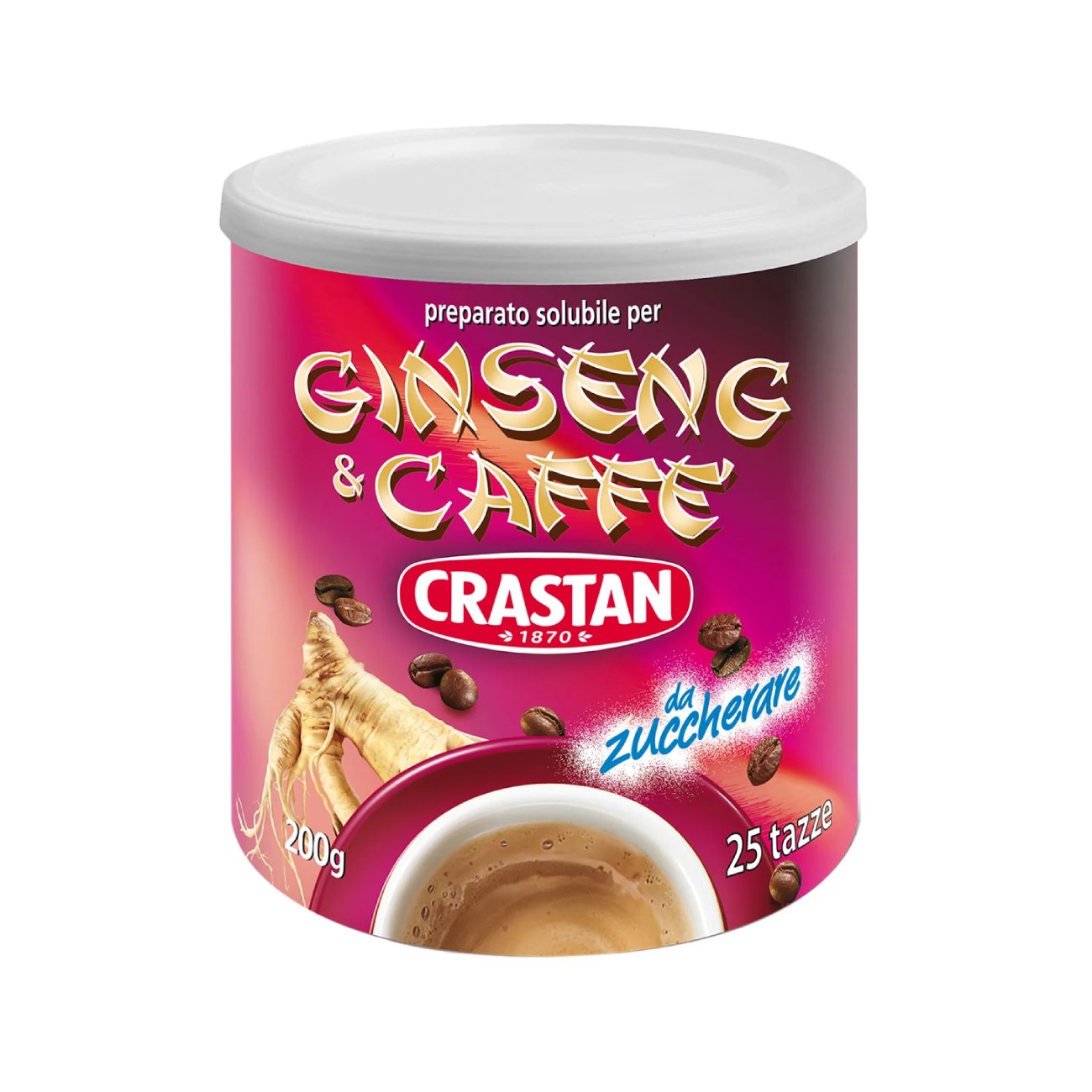 Žeņšeņa šķīstošā kafija CRASTAN Ginseng e Caffe, 200g