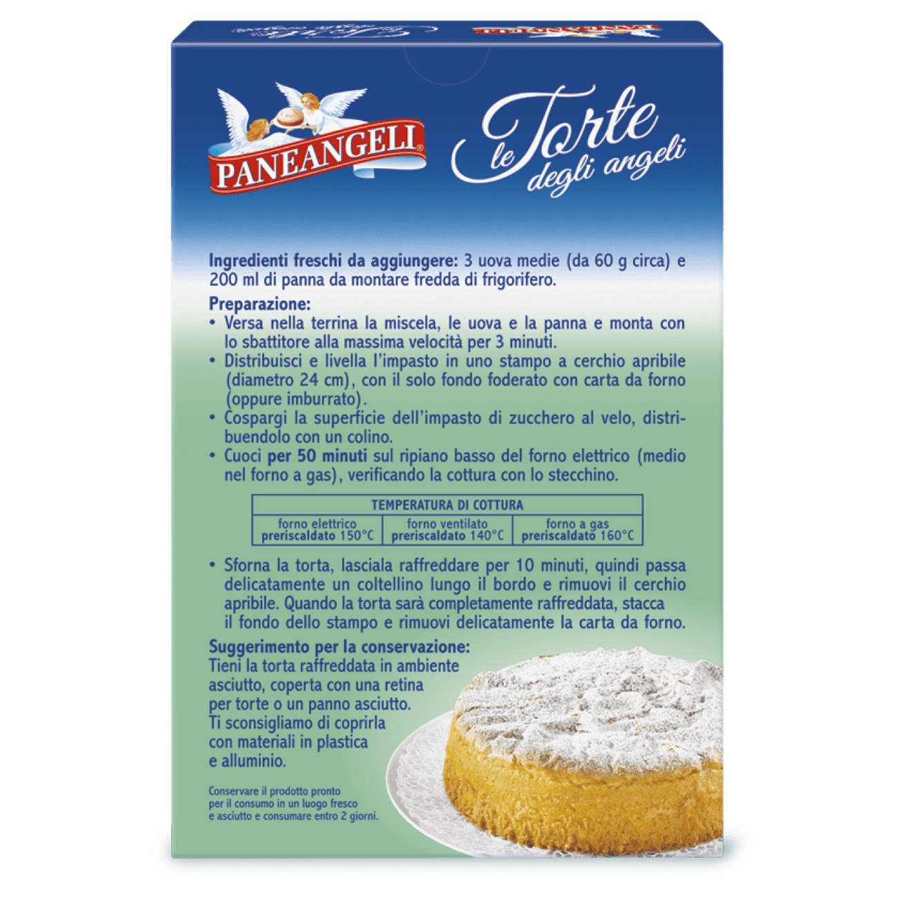 Vanilės torto kepimo mišinys PANEANGELI Torta Vaniglia, 410 g
