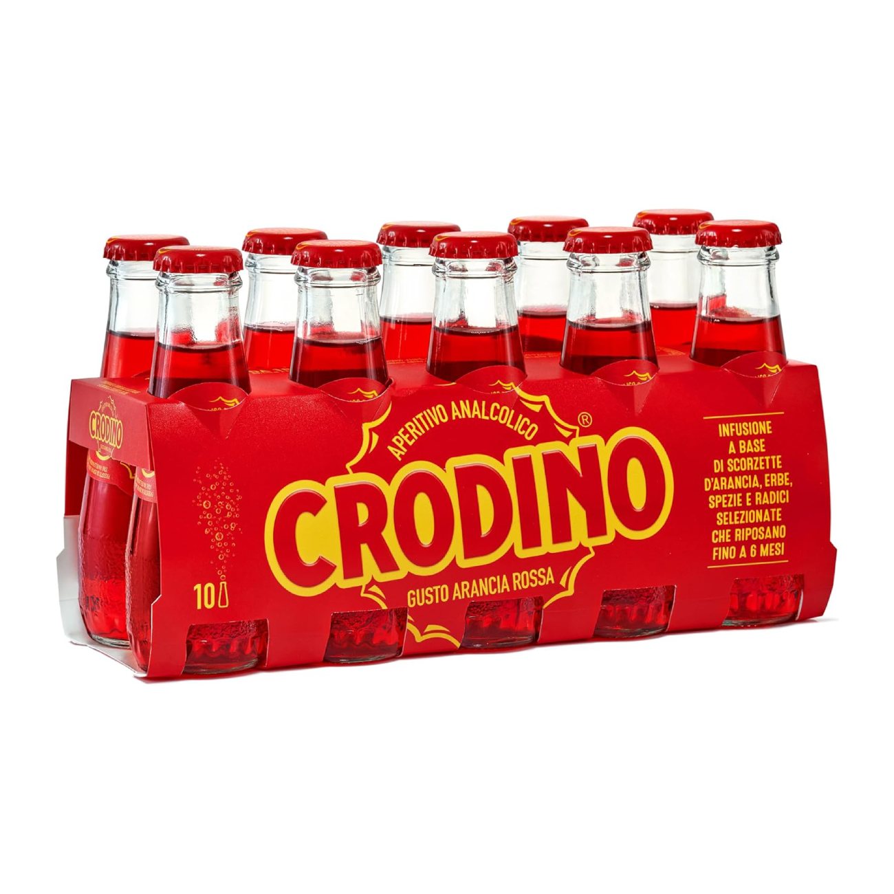 Bezalkoholisks aperitīvs CRODINO Rosso, 10 x 100 ml