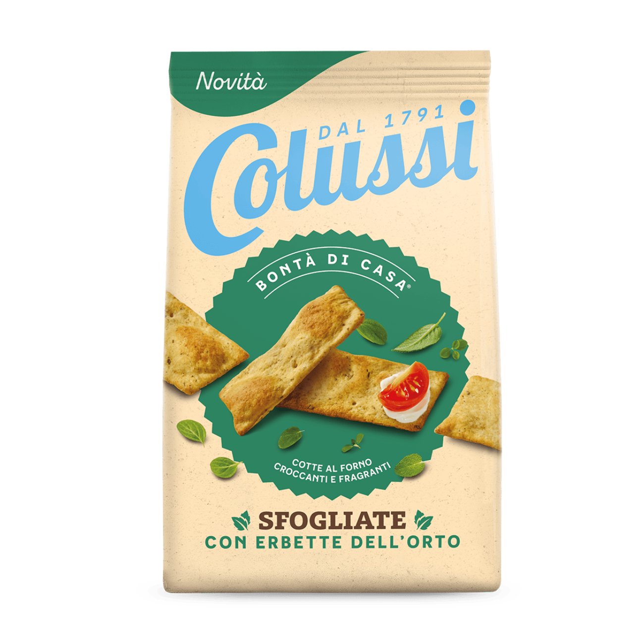 Kārtainās mīklas uzkoda COLUSSI Sfogliate Erbe, 170g
