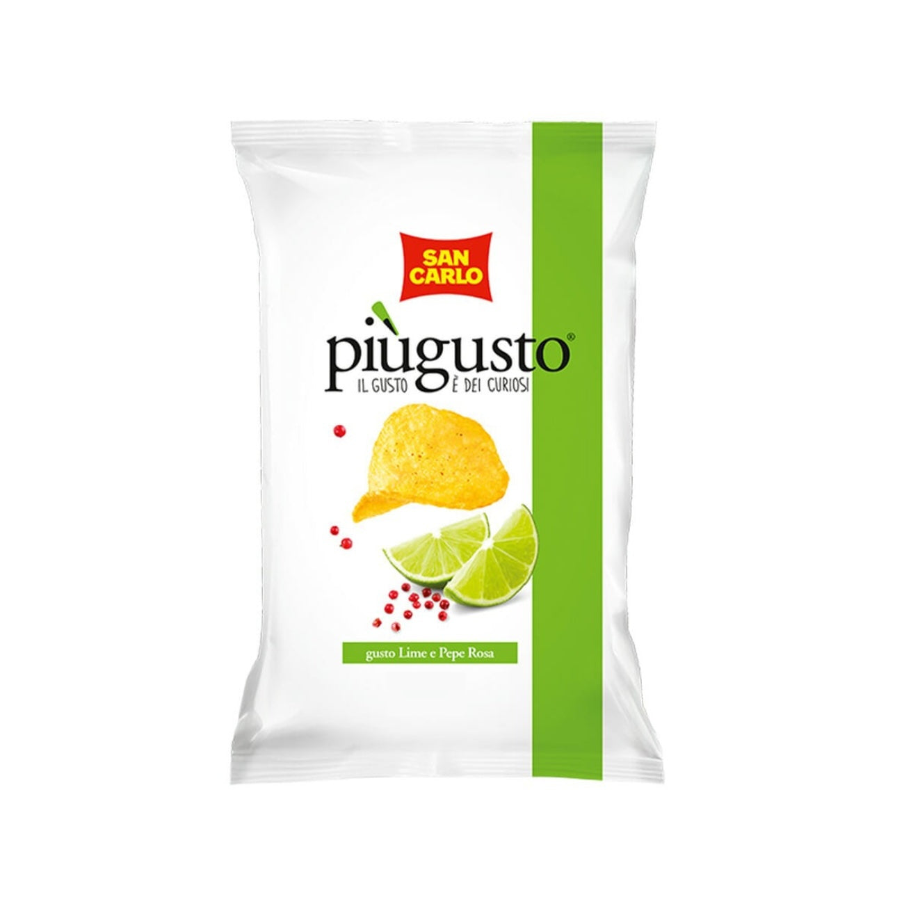 Kartupeļu čipsi SAN CARLO Lime e Pepe Rosa, 50g