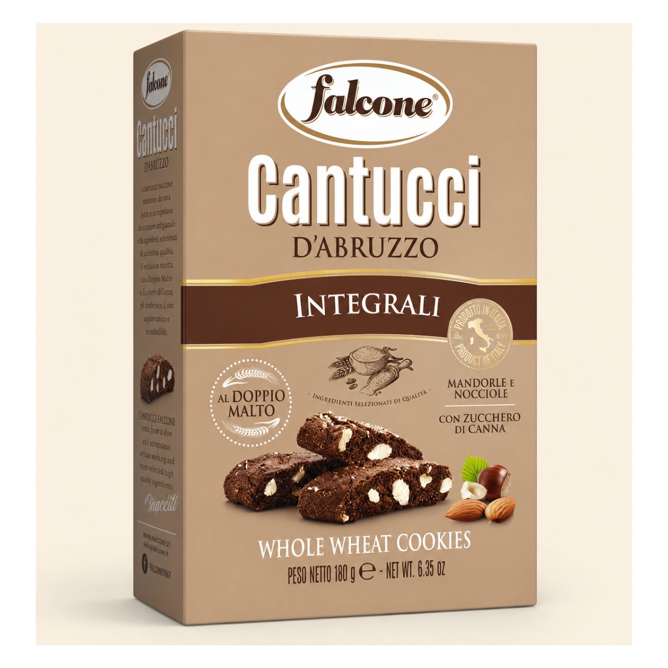 Whole-grain biscuits with almonds and hazelnuts FALCONE Integrali, 180g