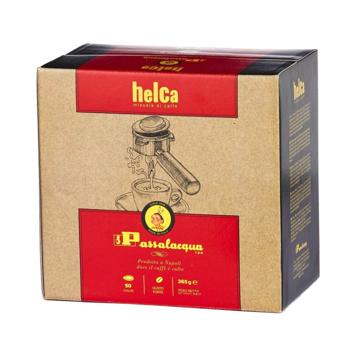 Kafijas spilventiņi PASSALACQUA Helca Espresso Cialde (365g), 50 gab.