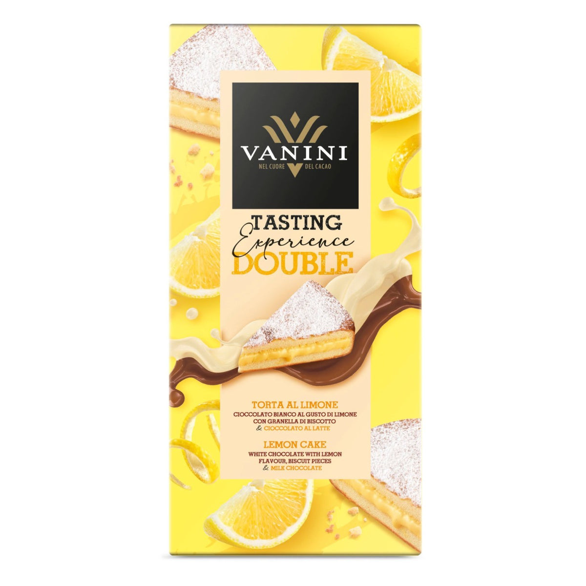 Piena un baltās šokolādes tafelīte VANINI Torta al Limone 85g