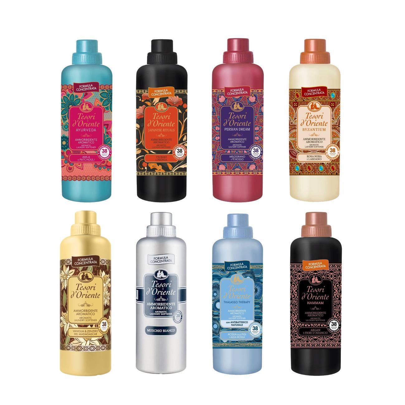 Veļas mīkstinātāju komplekts TESORI D'ORIENTE, 8 gab.