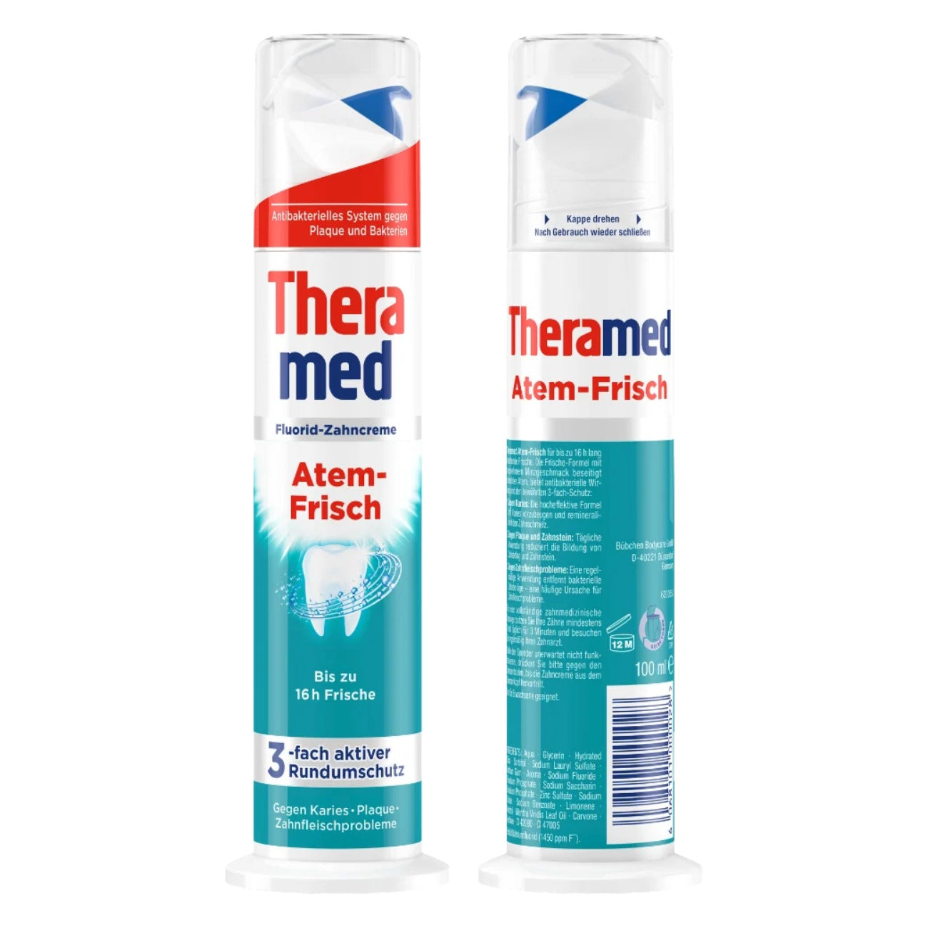 Zobu pasta ar dozatoru THERAMED Atem Frisch, 100 ml