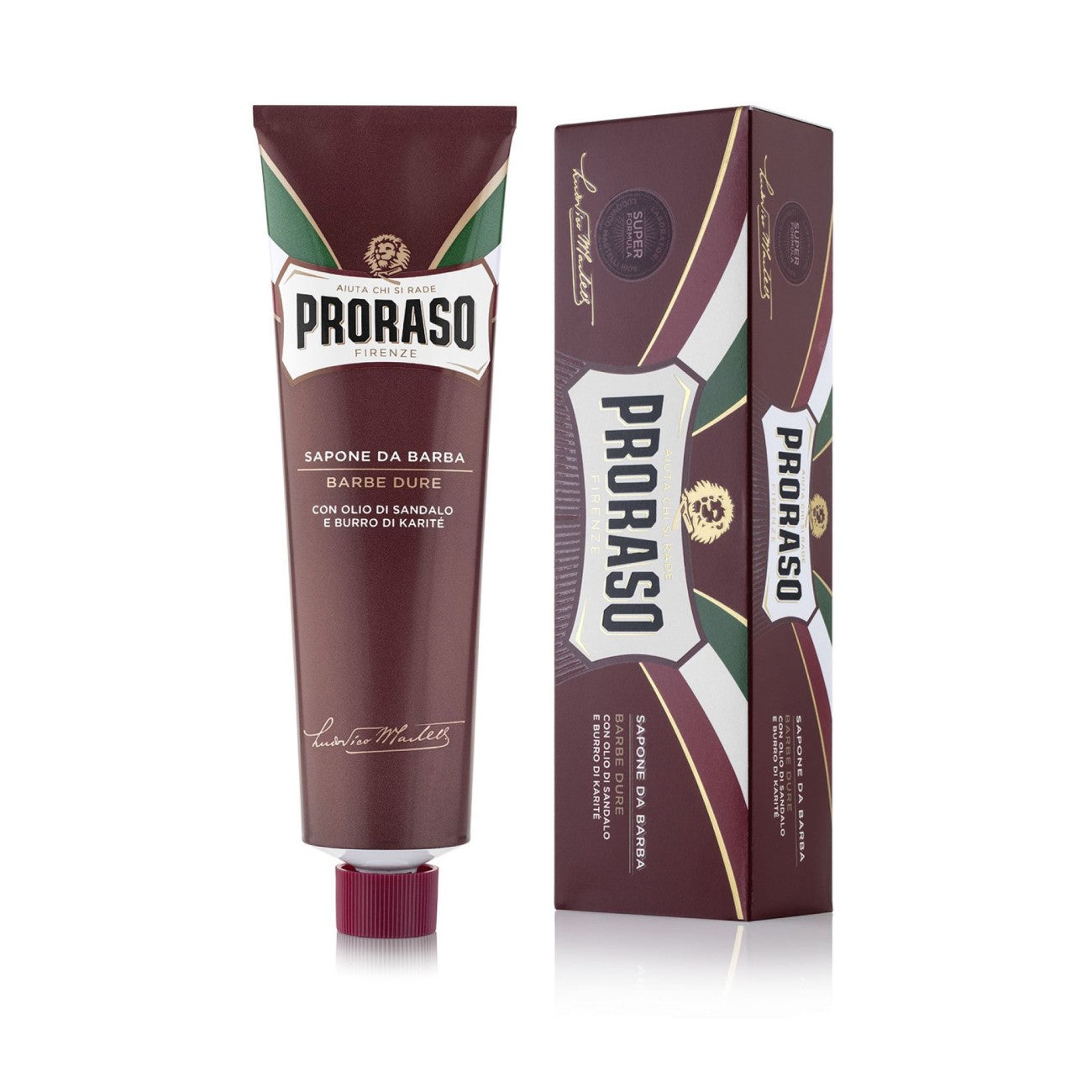 Skūšanās ziepes PRORASO Sandalwood & Shea Butter, 150 ml