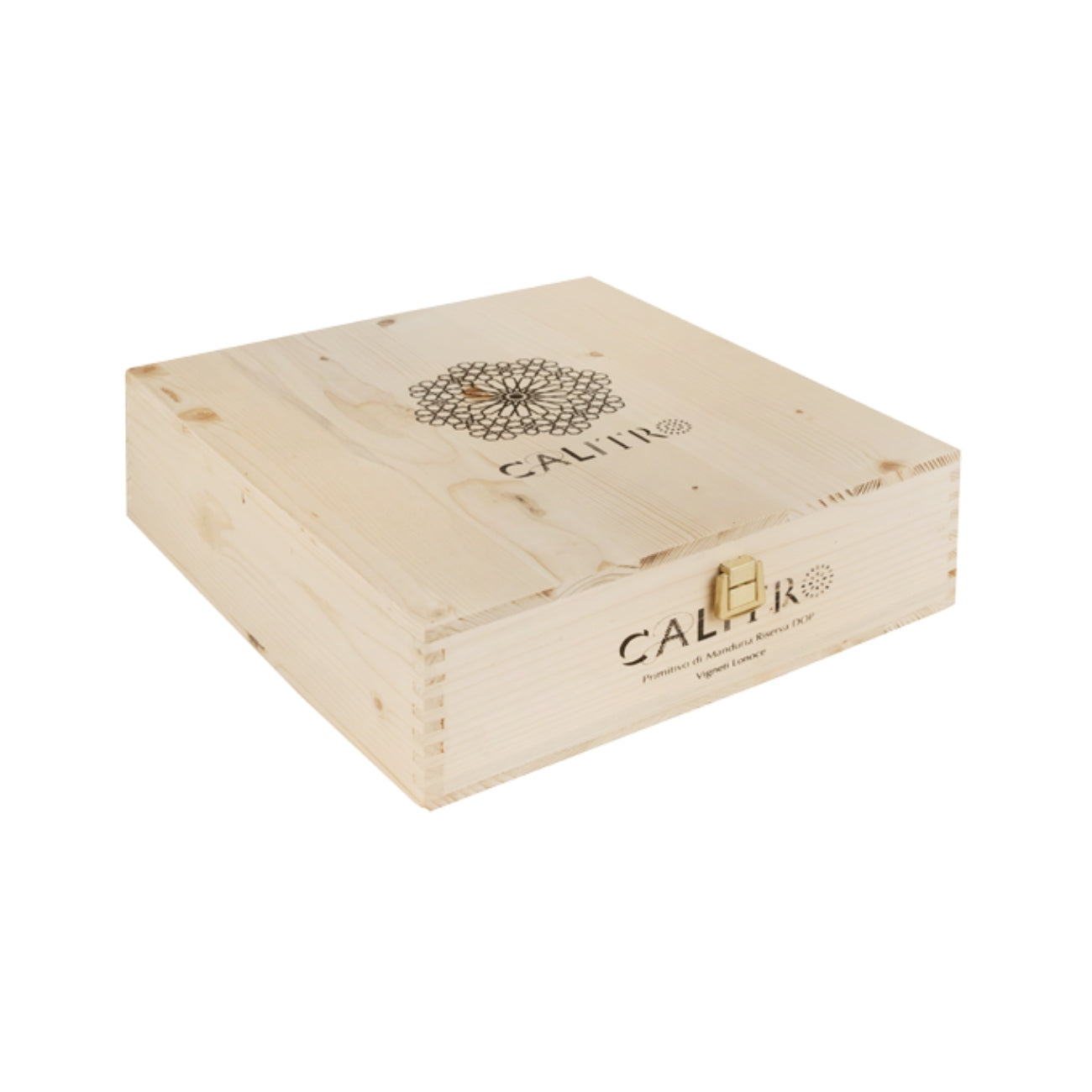 Wooden gift box for 3 wine bottles