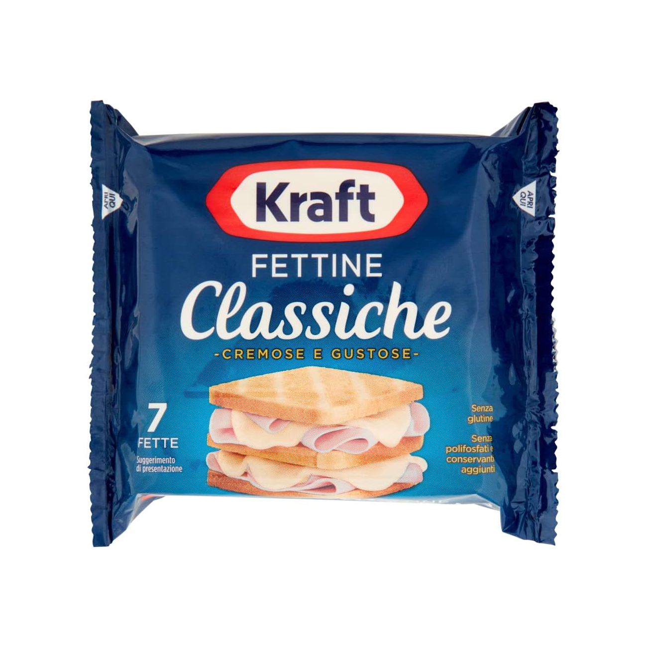 Kausēts siers KRAFT Fettine Classiche, 175g