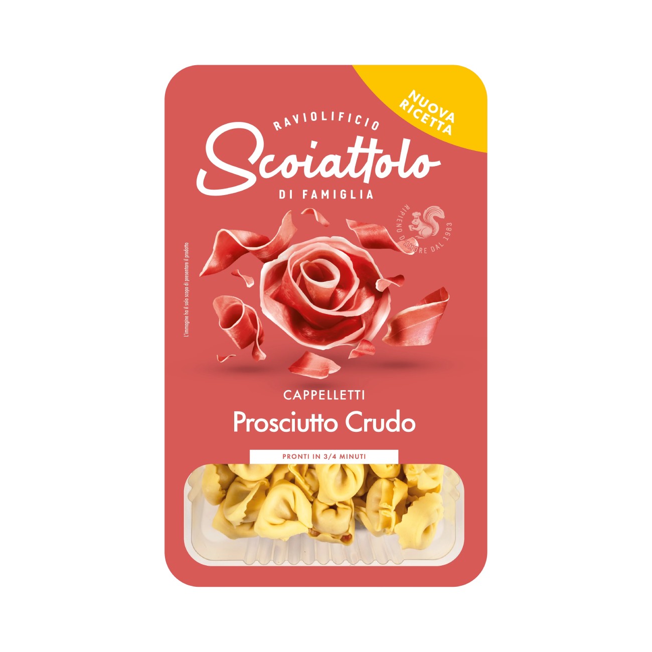 Olu ravioli ar prošuto šķiņķi SCOIATTOLO, 200g