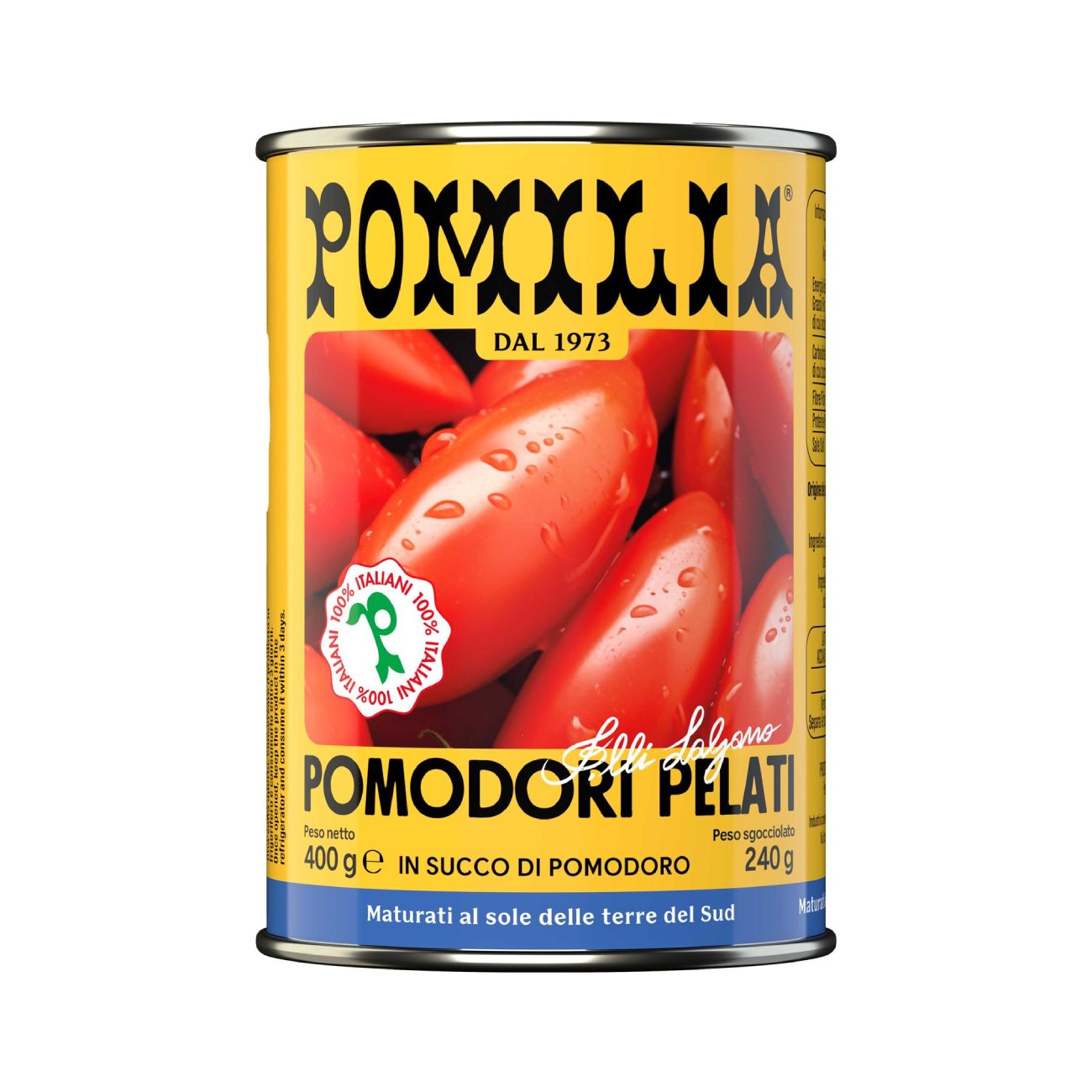 Peeled tomatoes in tomato juice POMILIA Pomodori Pelati, 400g