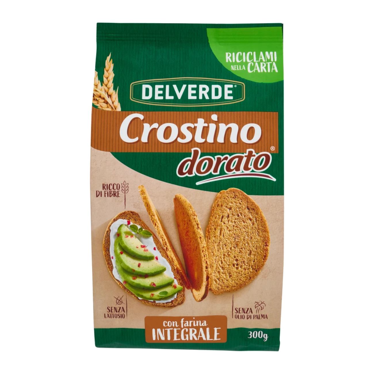 Sausmaizītes DELVERDE Crostino Dorato Integrale, 300g