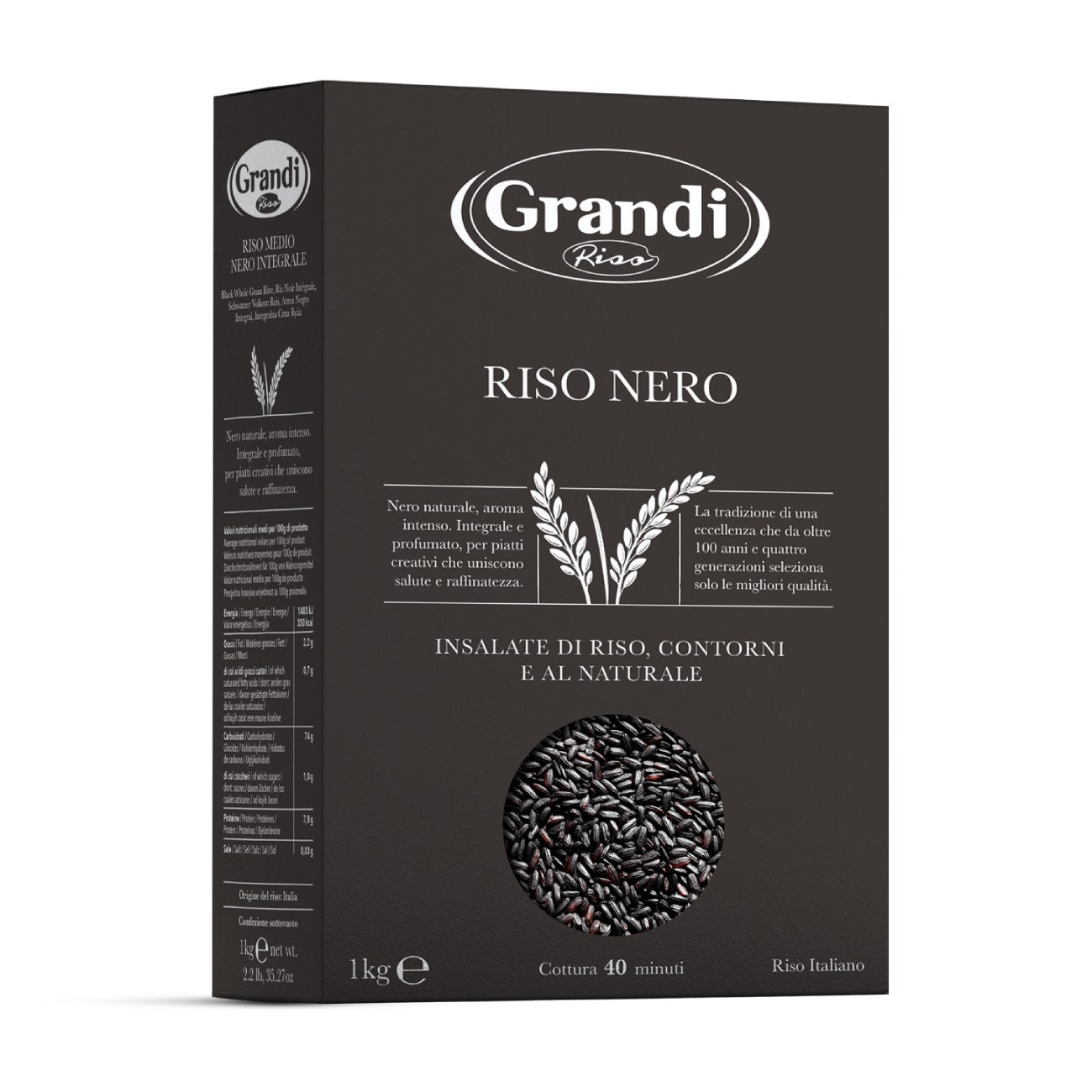 Melnie rīsi GRANDI Riso Nero, 1 KG