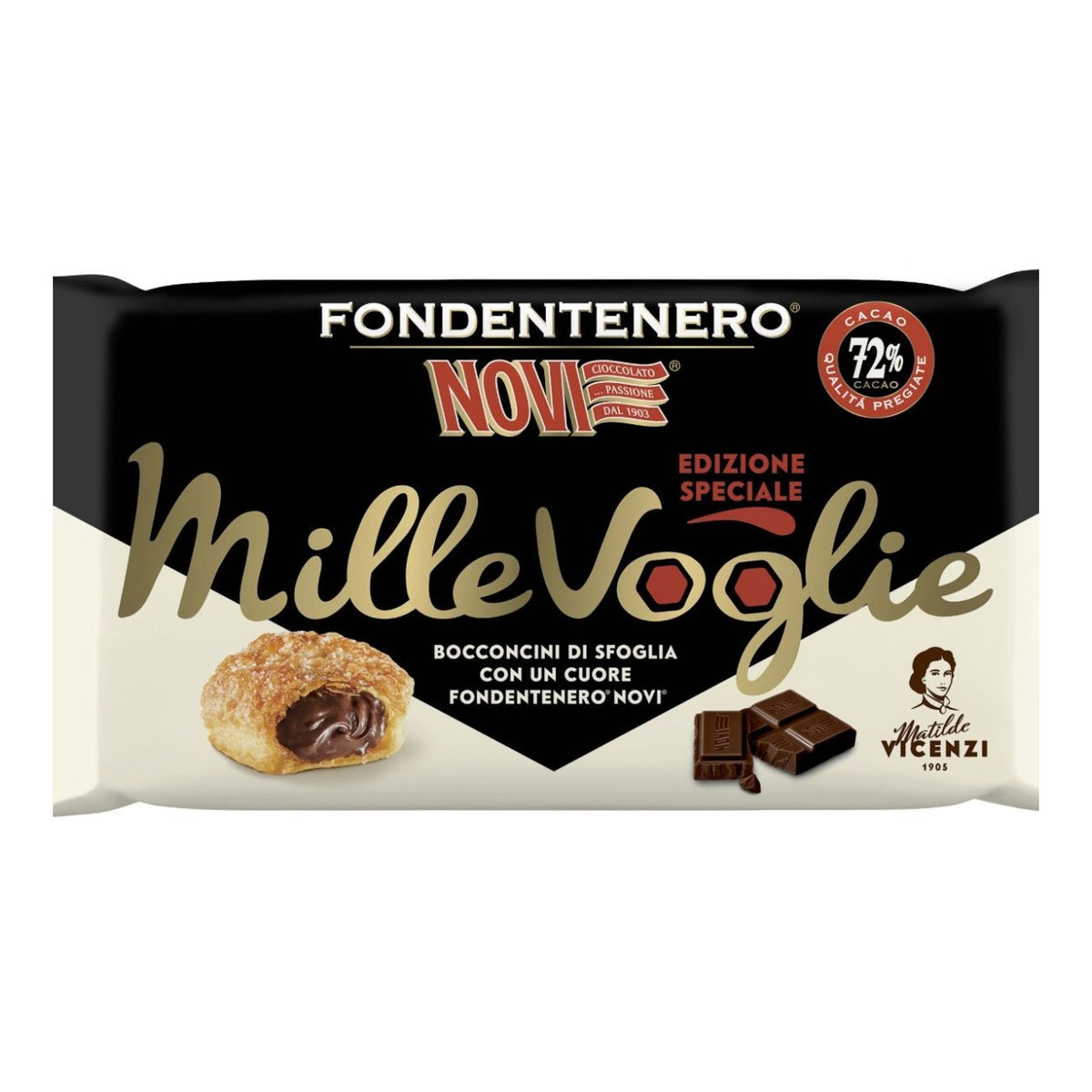Chocolate cream cookies MATILDE VICENZI Fondentenero Novi 100g