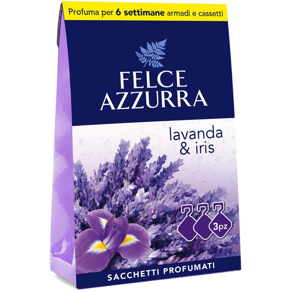 Smaržīgie spilventiņi drēbēm FELCE AZZURRA Lavanda & Iris, 3 gab.