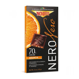 Juodasis šokoladas su apelsino žievele ir migdolais, 75g