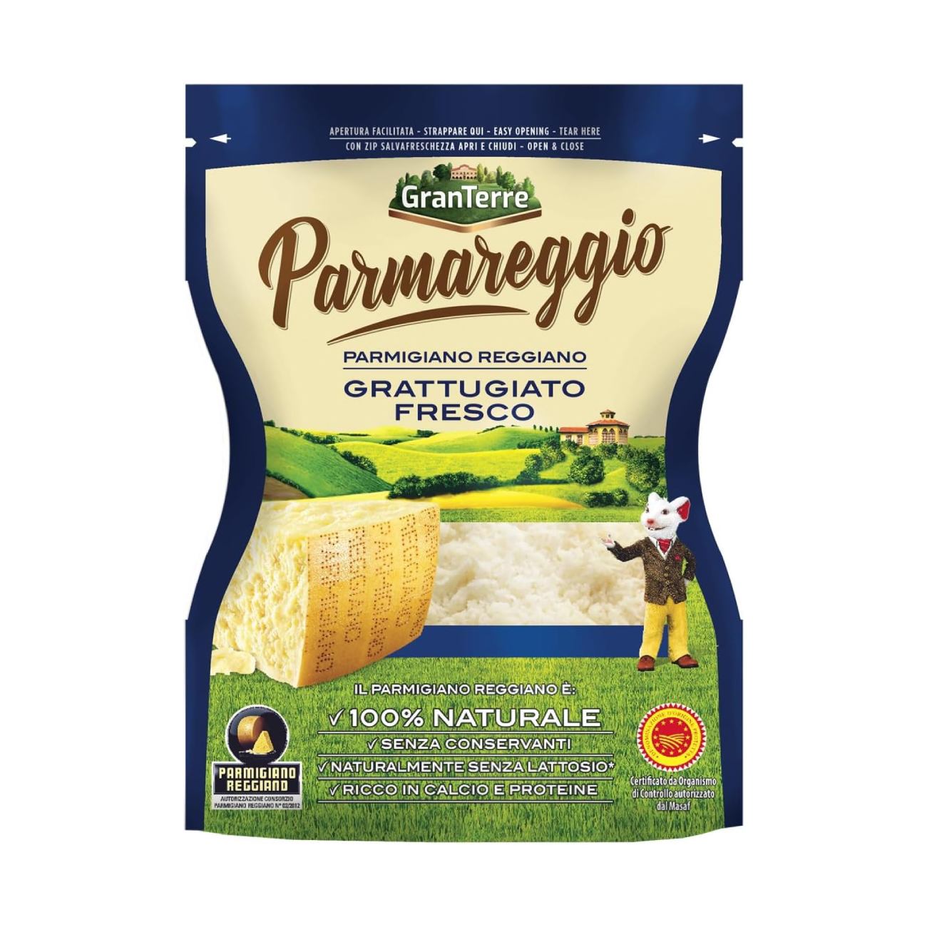 Svaigi rīvēts parmezāna siers Parmigiano Reggiano, 100g