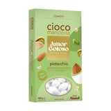 Roasted almonds in white chocolate with pistachio flavor Triociock Pistachio, 500g