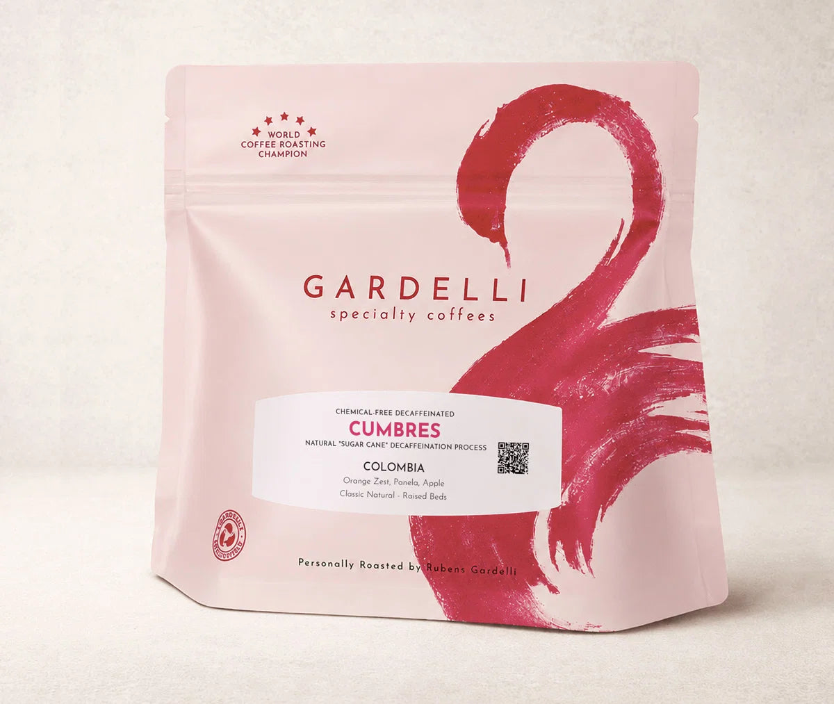 Bezkofeīna kafijas pupiņas GARDELLI Cumbres Colombia, 250g